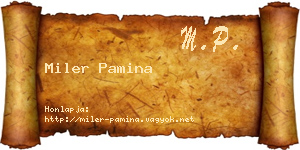 Miler Pamina névjegykártya